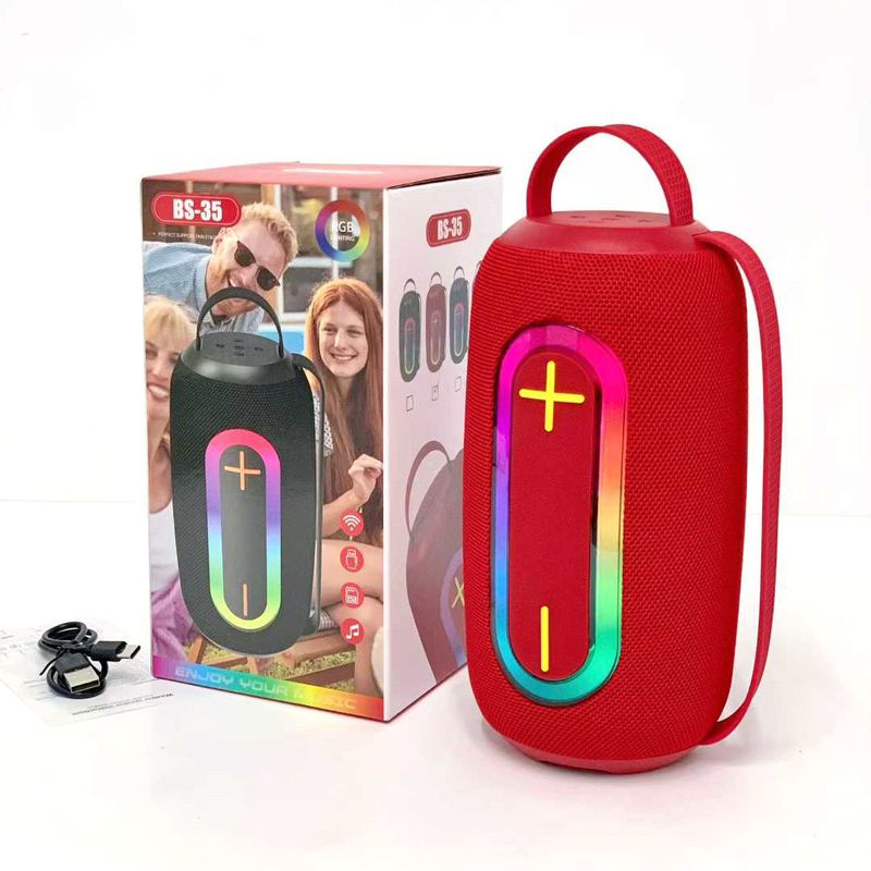 2026 New Outdoor Portable Handheld Bluetooth Speaker, RGB Mini Soundbar with Ambient Light
