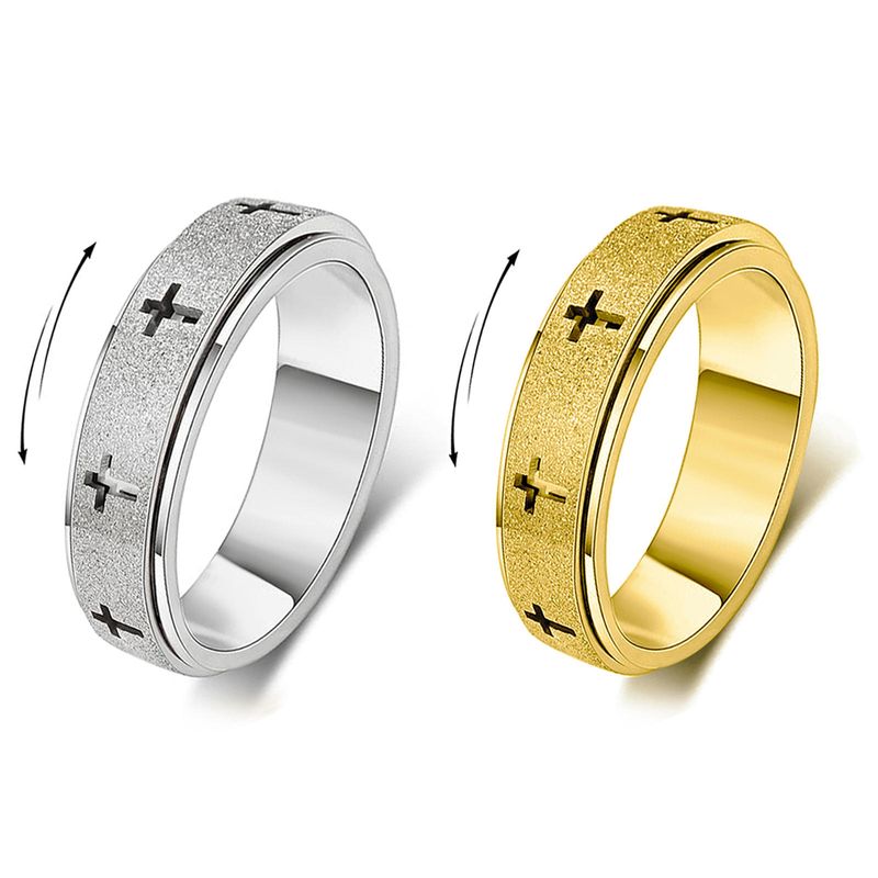 Cross ring, spinner ring, fortune-turning ring, stress-relieving and anxiety-reducing ring