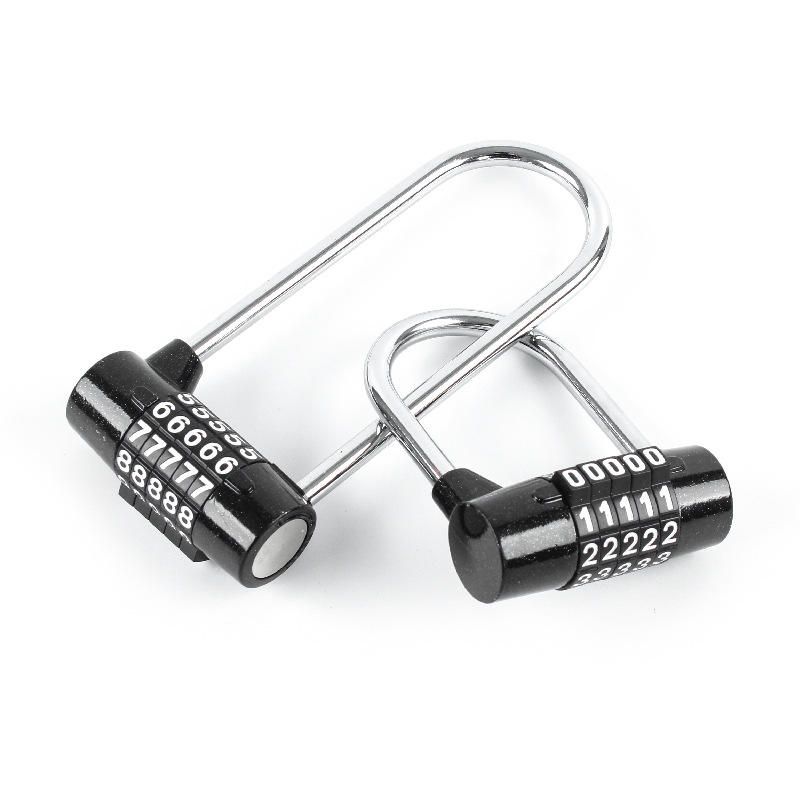 HXH-57 Large 5-Digit Combination Padlock, Alloy Material, U-Shaped Alphabet Code Lock for Gym Cabinets Security