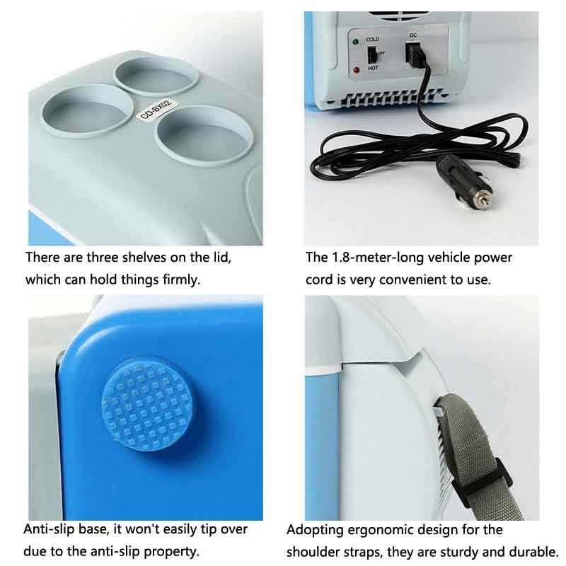 7.5L Car Refrigerator, 12V Car-Mounted Type, Small Car Cooler and Warmer, Electronic Refrigerator, Portable Insulation and Refrigeration, Dual-Use for Car and Home