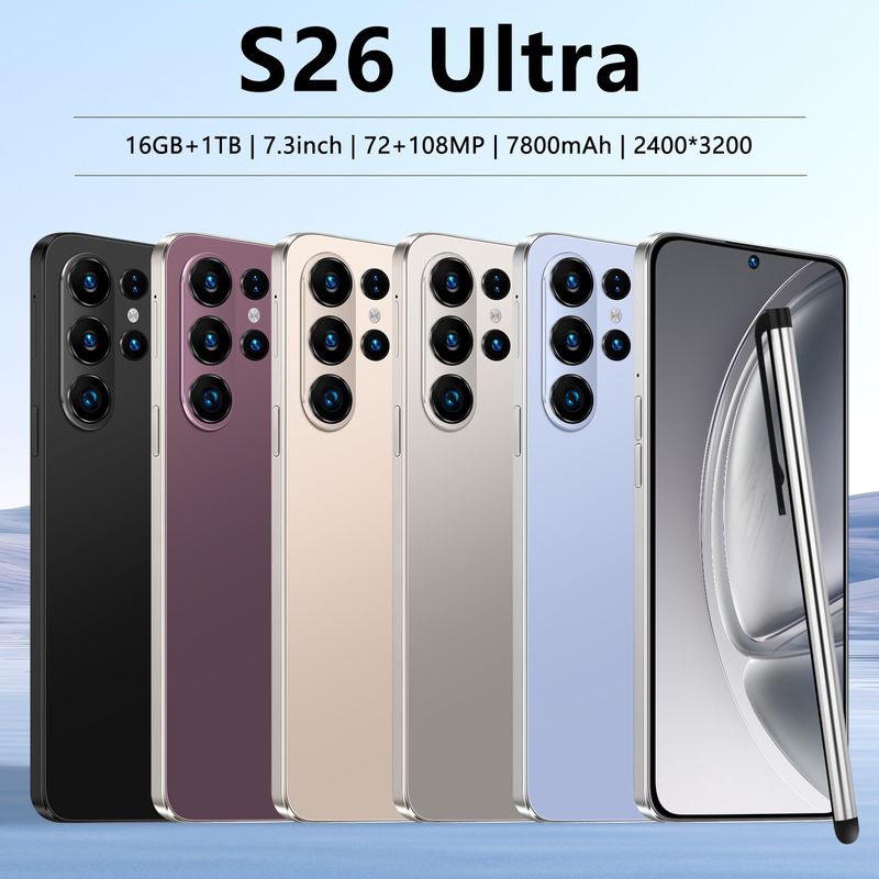 S26 Ultra Cross-border Mobile Phone, 7.3-inch Screen, 3GB+64GB, Full Netcom 4G, Android 10 Smart Phone, New Model for TikTok