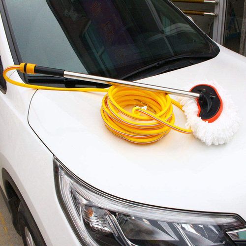 Car wash mop with water supply, car wash brush, soft bristle multi-functional car cleaning mop, car-specific brush, water-through car wash tool