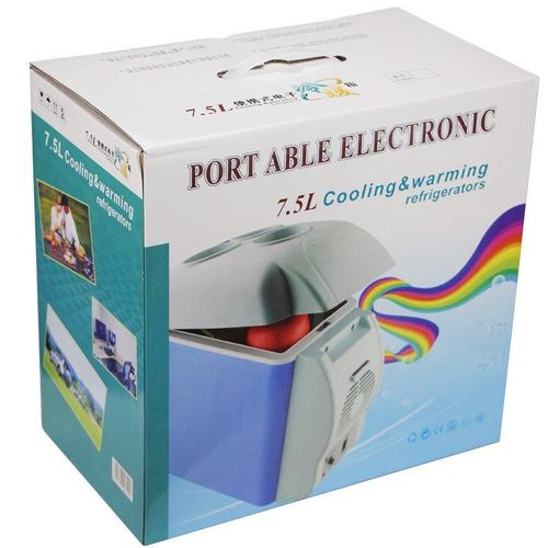 7.5L Car Refrigerator, 12V Car-Mounted Type, Small Car Cooler and Warmer, Electronic Refrigerator, Portable Insulation and Refrigeration, Dual-Use for Car and Home