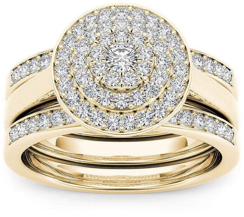 Princess cut carat moissanite ring set for women, engagement ring