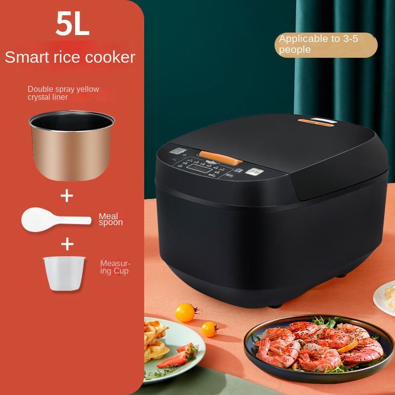 5L large-capacity rice cooker, non-stick ball kettle inner pot, intelligent multi-functional rice cooker for home use with timing and reservation functions