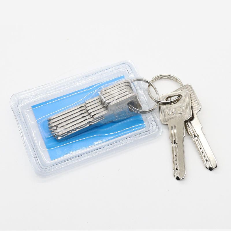 Anti-theft door zinc alloy lock cylinder with iron handle, copper cylinder, AB double-sided gate lock with iron handle, old-style pure copper lockset, 8 universal keys, various lock cylinders