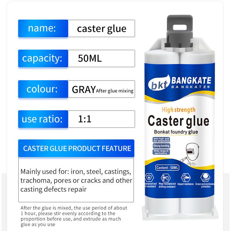 Casting Glue, Welding Glue, Electric‑welding Adhesive, Metal Repair Agent, Waterproof High‑temperature‑resistant AB Glue, Radiator Metal Repair Adhesive