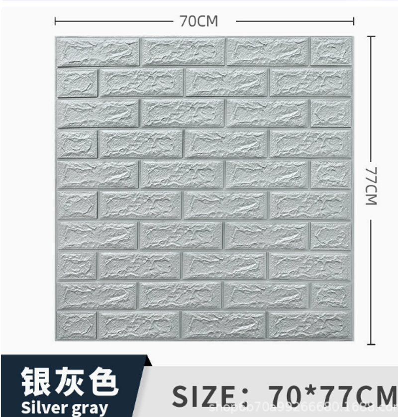 3D three-dimensional wall stickers, foam brick pattern self-adhesive wallpaper, decorative background wall wallpaper for bedroom, waterproof and moisture-proof sticker, cost-effective and convenient, easy to install