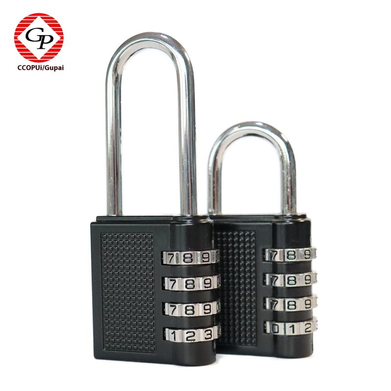 Jiajiajiang 4-digit combination open padlock, anti-theft lock, small padlock for gym, key & combination padlock for cabinets and luggage