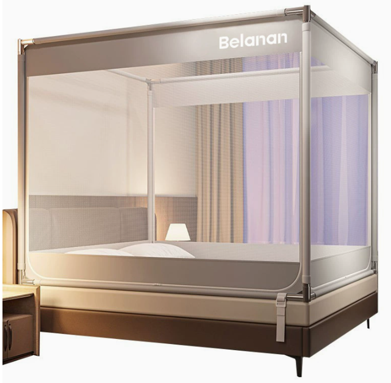 Shockproof mosquito net for double bed, 1.8 meters wide and 2 meters long for home bedroom, a must-have for mosquito prevention. Bid farewell to mosquito bites from now on.