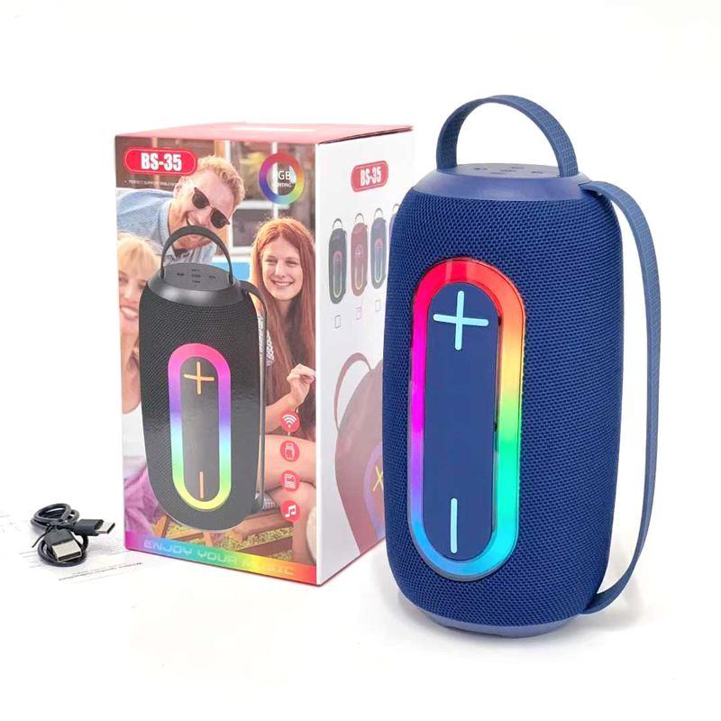 2026 New Outdoor Portable Handheld Bluetooth Speaker, RGB Mini Soundbar with Ambient Light
