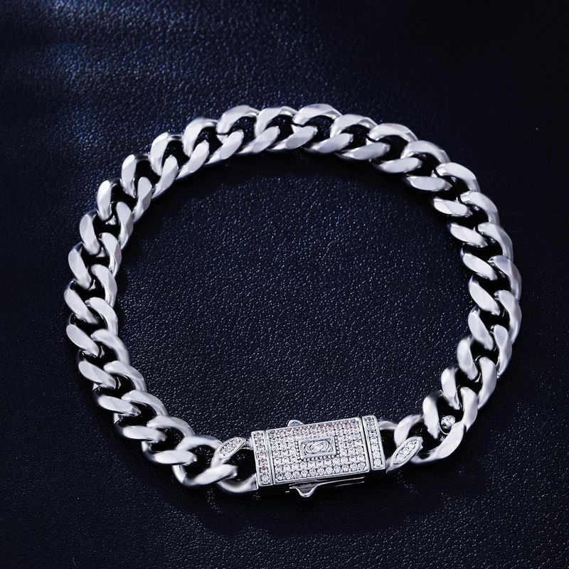 New Style Hip-hop Cuban Double-layer Bracelet, ins Light Luxury, Trendy and Cool Bracelet, Fashionable and Personalized Cuban Chain 复制