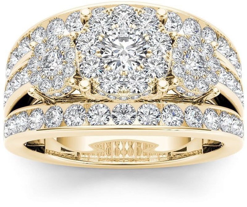 Princess cut carat moissanite ring set for women, engagement ring