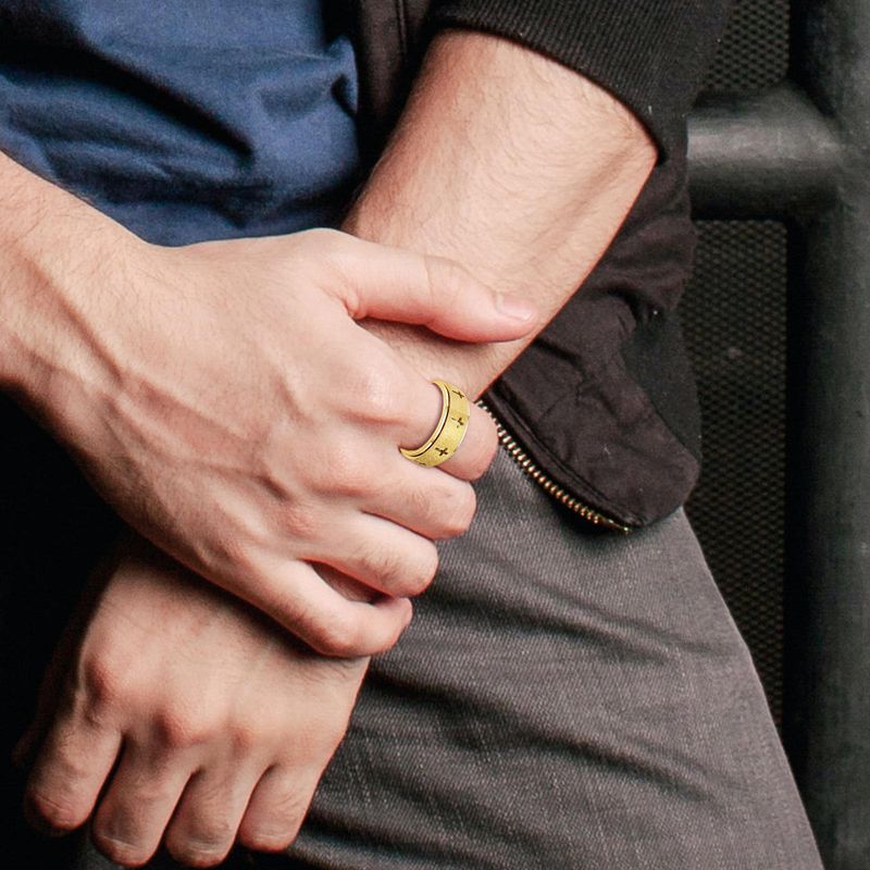Cross ring, spinner ring, fortune-turning ring, stress-relieving and anxiety-reducing ring