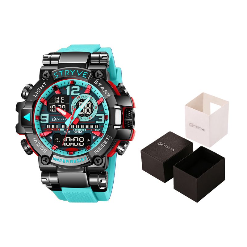 STRYVE Sports Luminous Electronic Waterproof Wristwatch, Multi-functional Cool Watch for Students