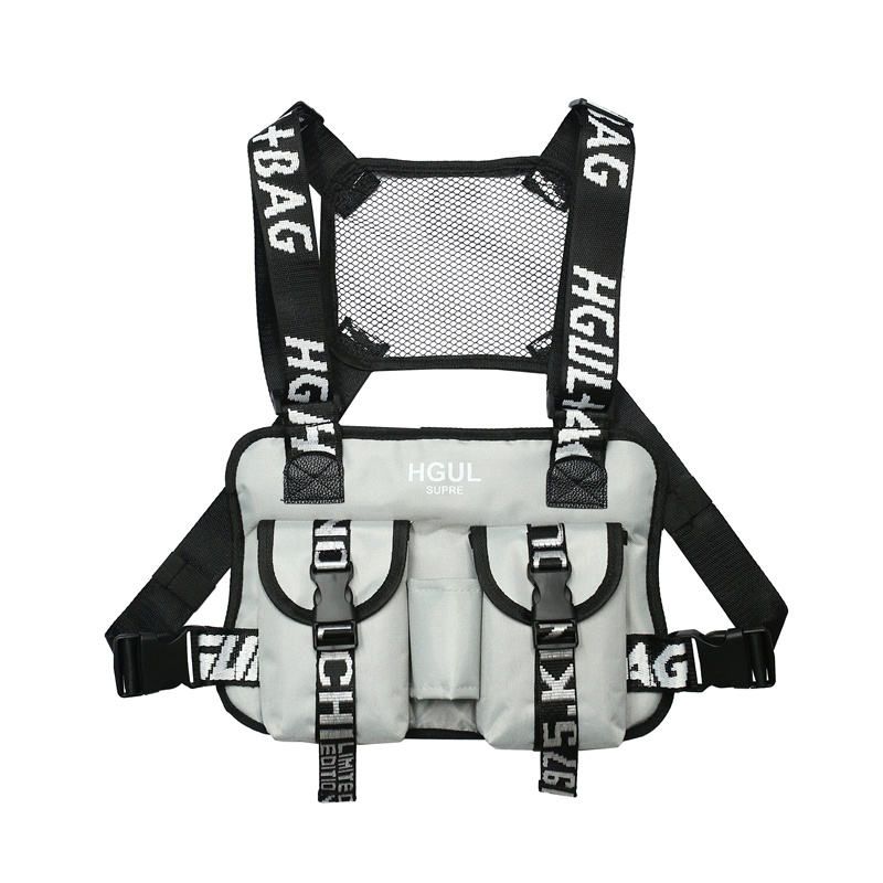 New trendy brand unisex shoulder vest chest bag, INS trendy workwear backpack, multi-functional tactical chest bag