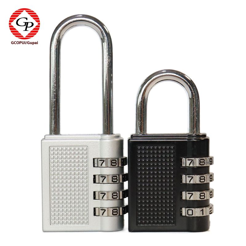 Jiajiajiang 4-digit combination open padlock, anti-theft lock, small padlock for gym, key & combination padlock for cabinets and luggage