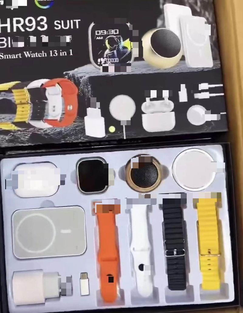 New HR93suit Smart Watch for Men Bluetooth Call Earphone Set Multi-functional Sports Health Pedometer