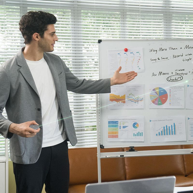 Cheerdots2 Smart AI Magnetic Detachable Air Mouse, Optical Ergonomic Design, Wireless Charging, Dual-Mode Switchable