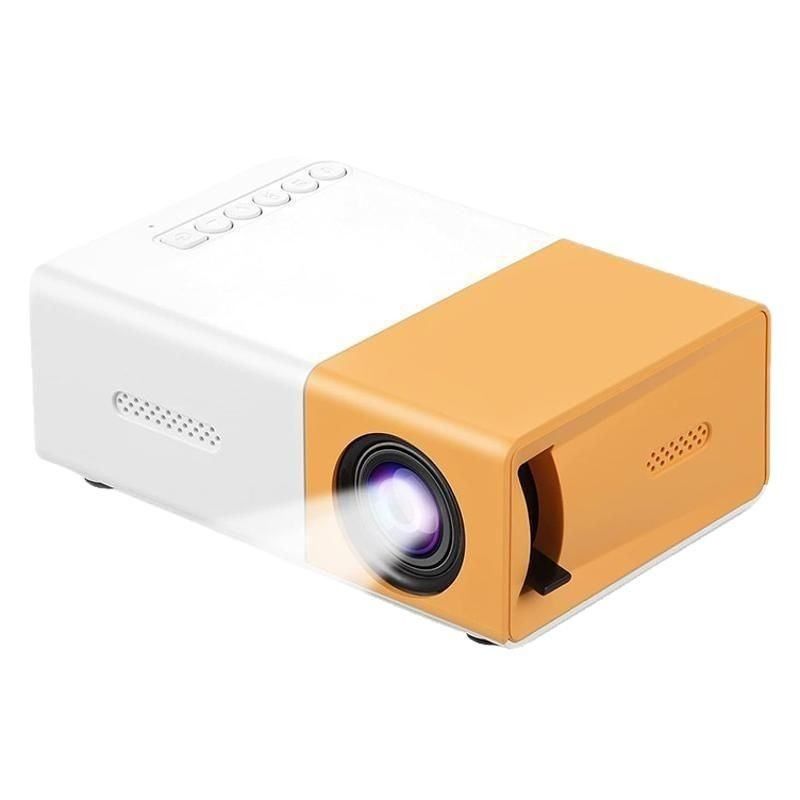 Home theater CRT projector, 1080P high-definition image quality, mini portable design, built-in 3D function, compatible with mobile phones and TVs