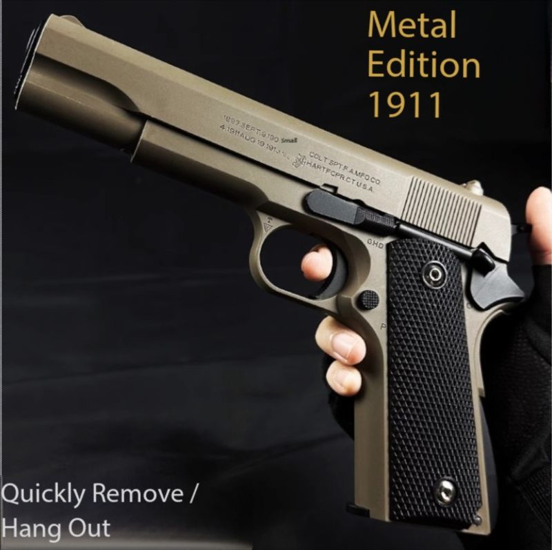 M1911 Beretta Nylon 645 Sand Color Crystal Special Adult Alloy Model Boy Simulated Shooting Soft Bullet Gun