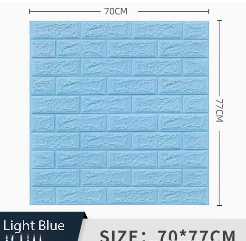 3D three-dimensional wall stickers, foam brick pattern self-adhesive wallpaper, decorative background wall wallpaper for bedroom, waterproof and moisture-proof sticker, cost-effective and convenient, easy to install