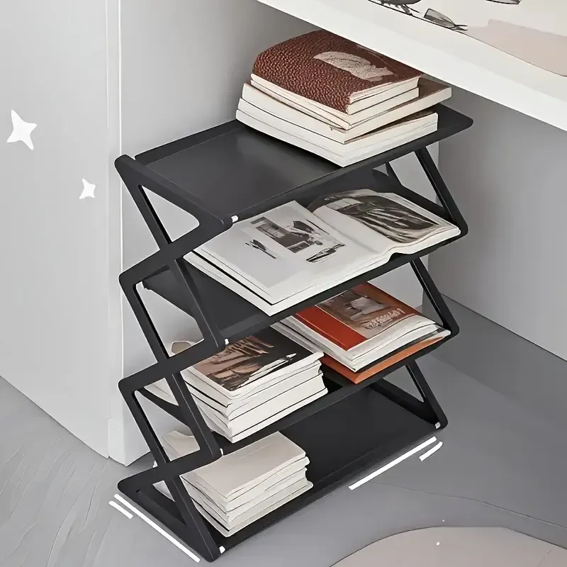 Steel Frame Foldable Shoe Rack with PP Plastic & Fabric Layers Foldable Shoe Rack
