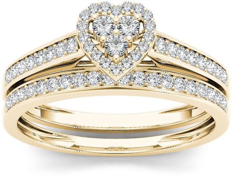 Princess cut carat moissanite ring set for women, engagement ring