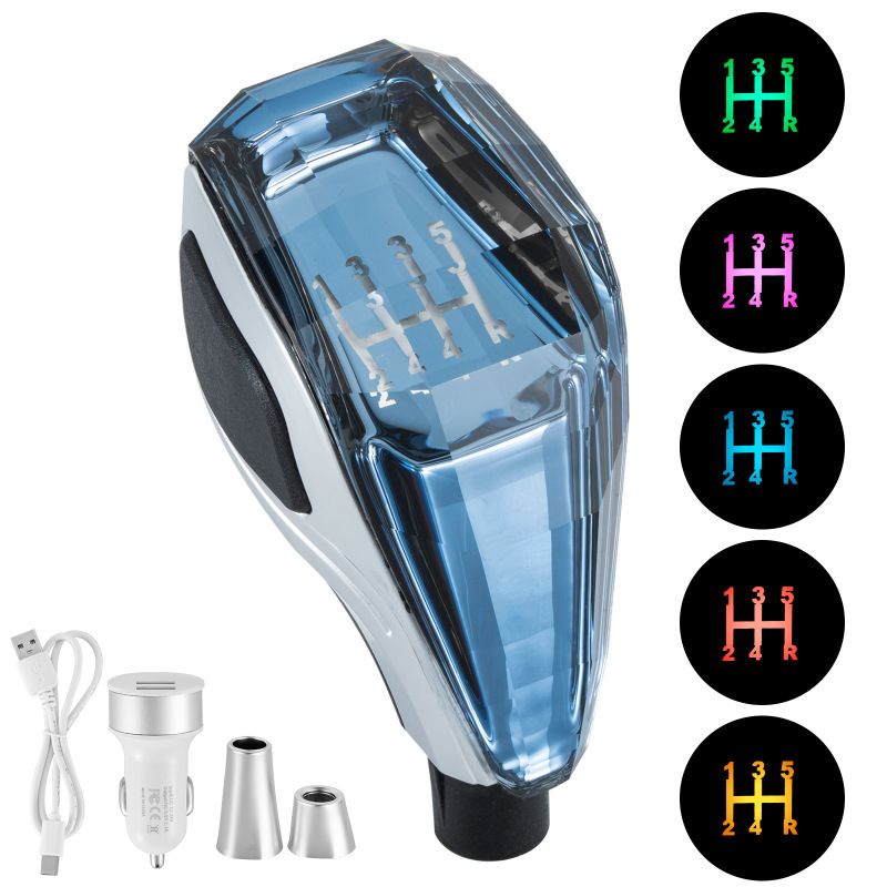 Suitable for Toyota, Mazda, Mitsubishi, Japanese and Korean cars, crystal gear shift knob, illuminated gear shift knob, auto parts