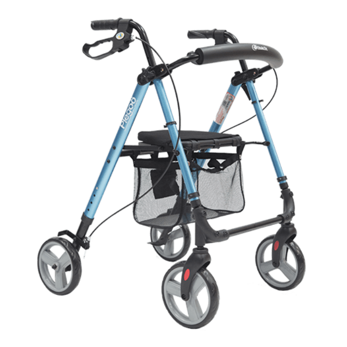 Andadera Rollator de Aluminio, Plegable con Ruedas de 8 pulgada