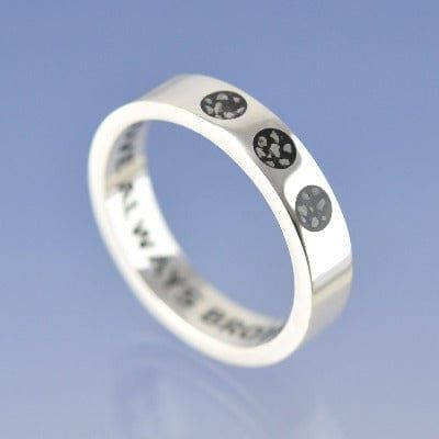 Cremation Ash Ring. 5mm Trio