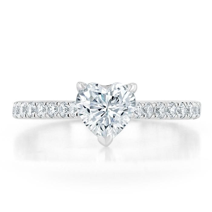 Engagement Rings Qatar  Heart Cut Moissanite Engagement Ring, Classic Style