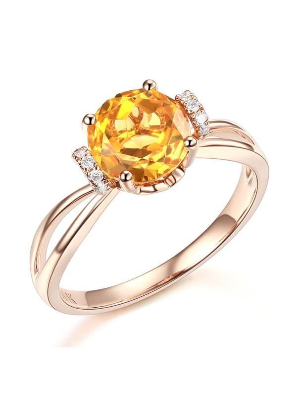 Wedding Live Bands Singapore  1.80ct Round Cut Citrine Engagement Ring, Available in All Metals