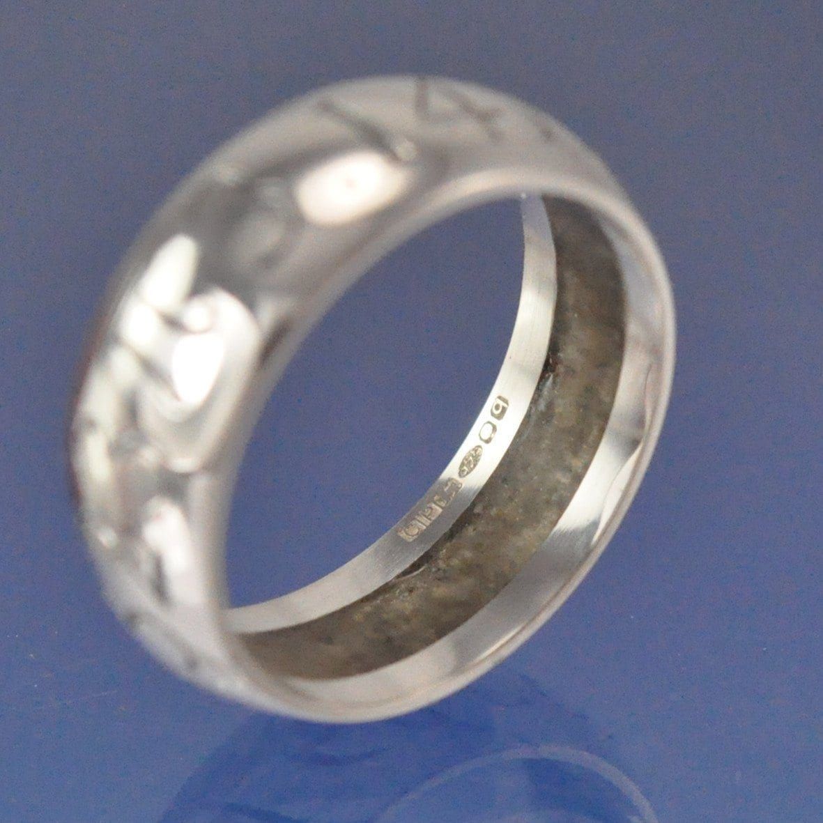 Cremation Ash Ring. Hidden 8mm