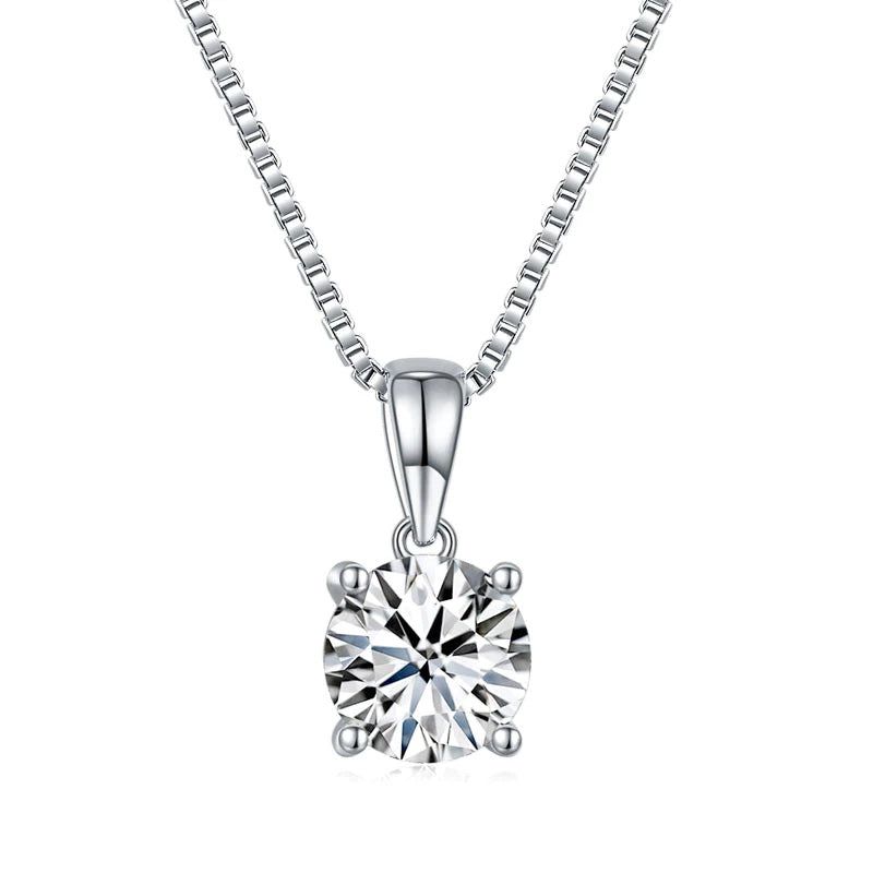 Wedding Ring Kuwait  1.00ct Moissanite Pendant, 925 Sterling Silver