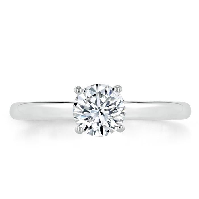 Best Wedding Bands Singapore  Round Cut Moissanite Engagement Ring, Classic Style