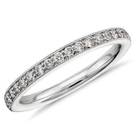 18k Gold Wedding Ring Price In Saudi Arabia  0.30ct Wedding Band, Delicate Half Eternity Ring