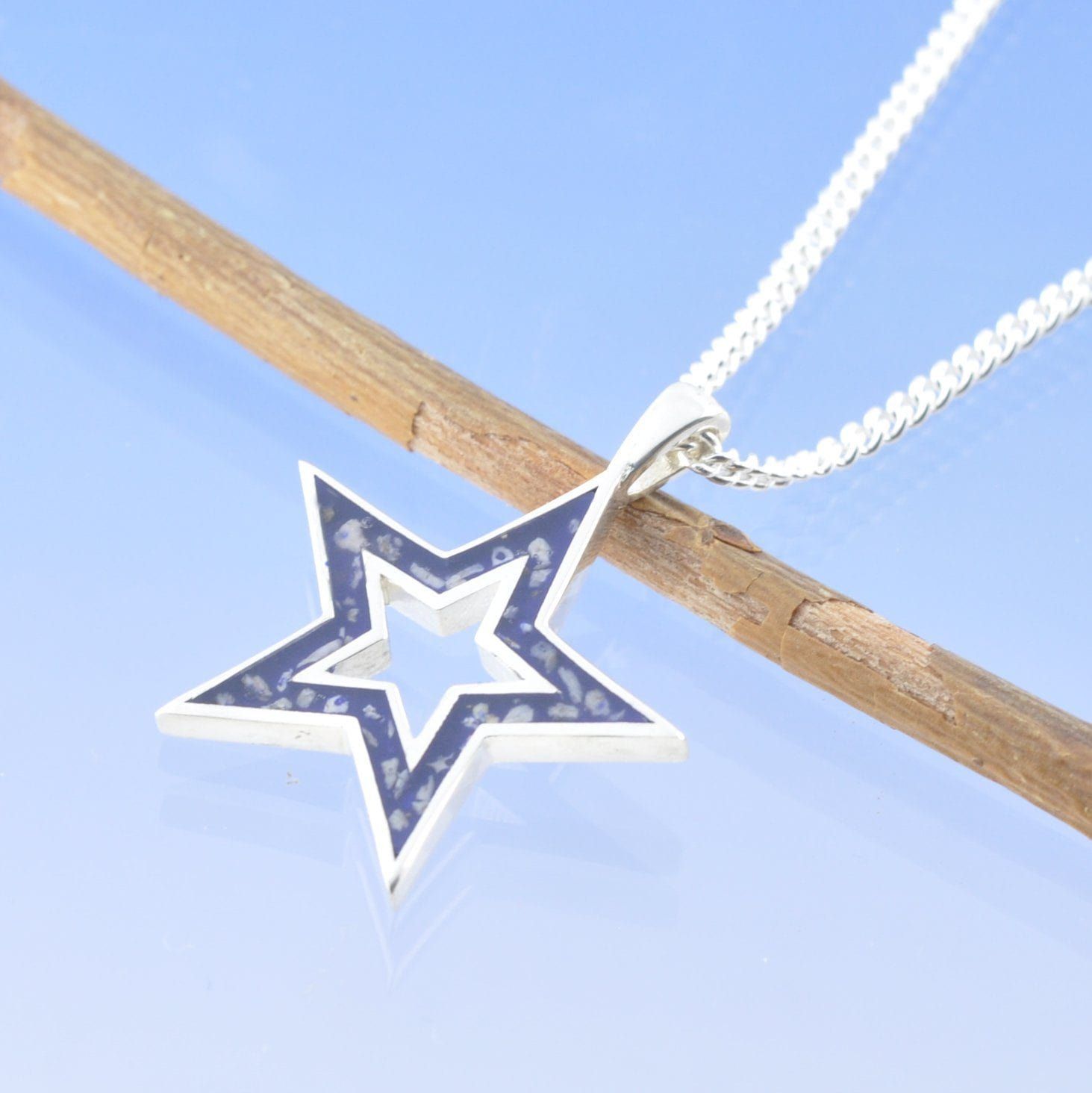 Cremation Ash Necklace - Halo Star