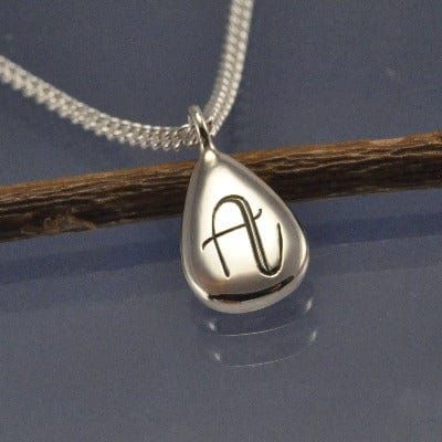 Cremation Ash Necklace - Tear Shaped