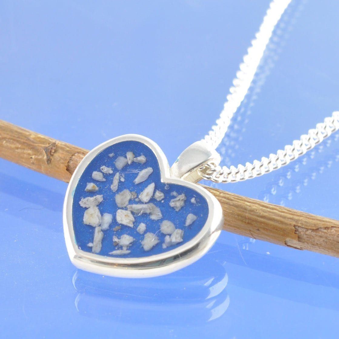 Cremation Ash Necklace - Love Heart  20mm