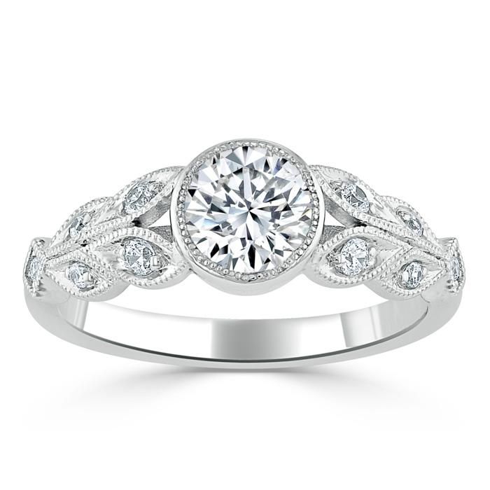 Wedding Bands Abu Dhabi   Vintage Round Cut Moissanite Engagement Ring