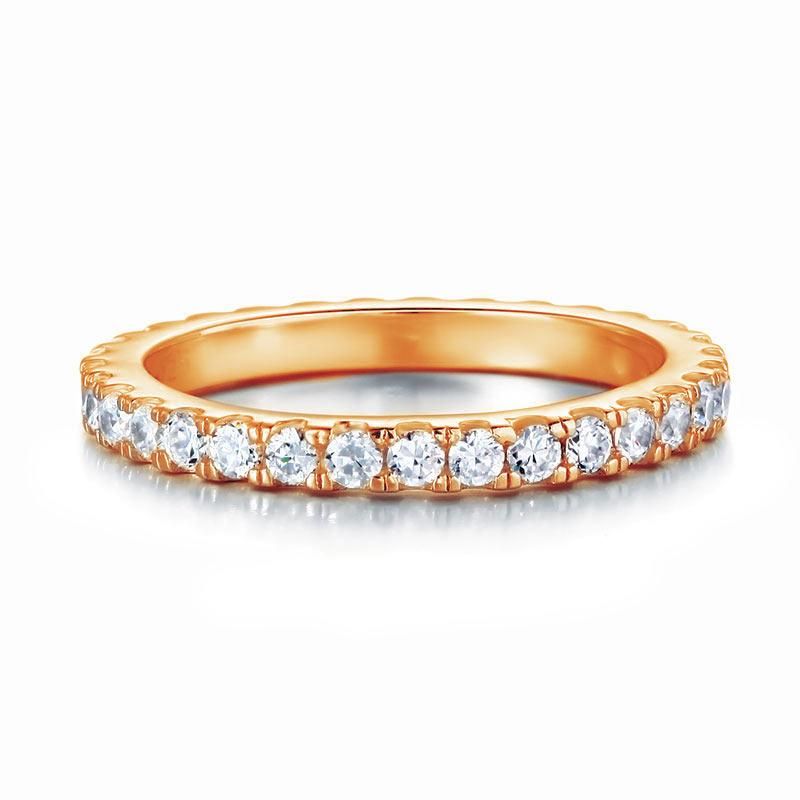 Cost Of Wedding In Singapore  Engagement Rings Christchurch Nz  0.70ct Full Diamond Eternity Ring, Round Brilliant Cut Diamonds, 925 Sterling Silver, Rose Gold Plated