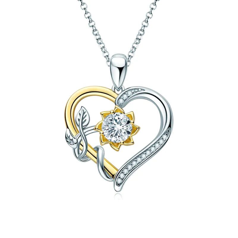 Gold Wedding Ring Price In Kuwait  Moissanite Heart Pendant, Love Heart Diamond Necklace, 925 Silver