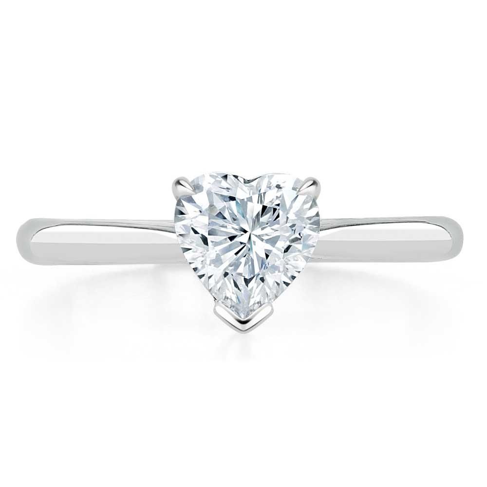 Engagement Rings Qatar  Heart Cut Moissanite Engagement Ring, Classic Style