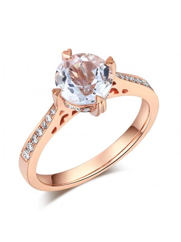 Wedding Ring New Zealand  1.20ct Rose Gold, White Topaz Enagagement Ring, Available in All Metals