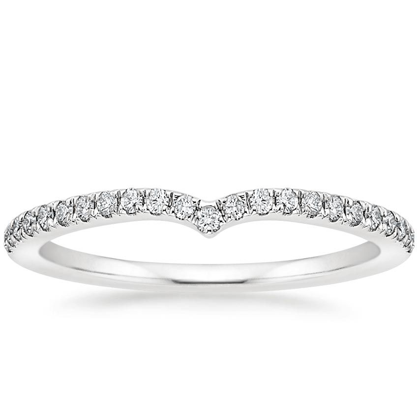 Average Price For Engagement Ring Australia  0.15ct Wedding Band, Delicate Wish Bone Half Eternity Ring