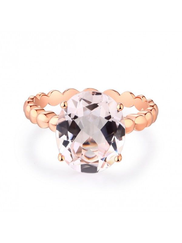 Mens Engagement Rings Nz  3.30ct Rose Gold, Oval Cut Morganite Engagement Ring, Available in All Metals