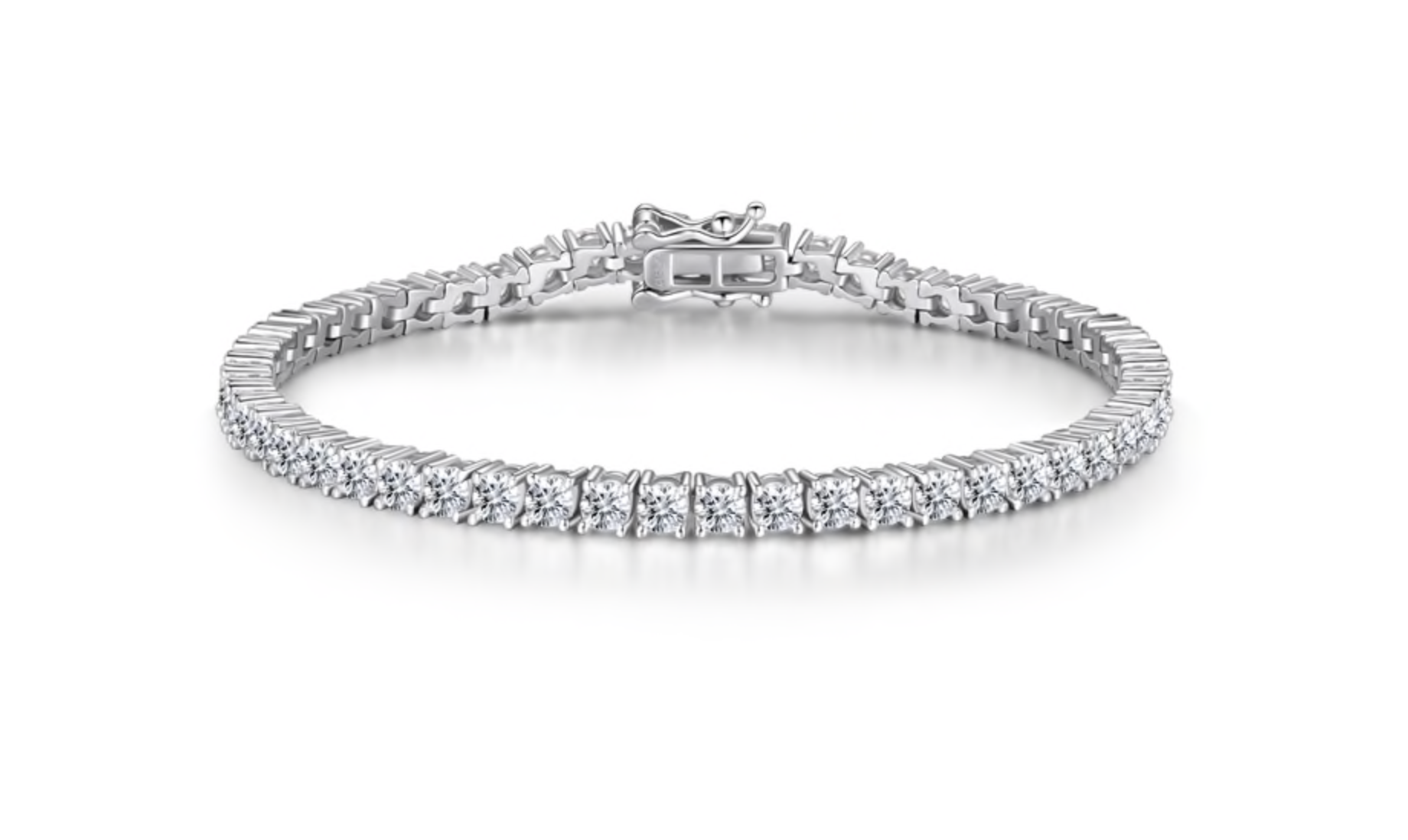 Wedding Bands Qatar  6.00ct Simulated Diamond Tennis Bracelet, 925 Sterling Silver