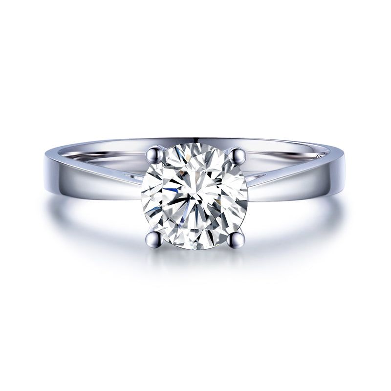 Women's Wedding Rings Australia  Classic Round Cut Moissanite Engagement Ring