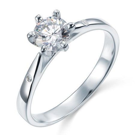 Male Engagement Rings Australia  0.80ct Classic Diamond Engagement Ring, Round Cut, 925 Silver